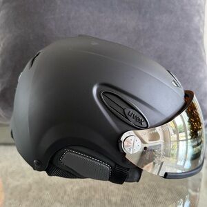 UVEX kids ski helmet with attached googles